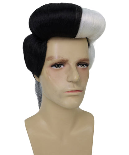 HPO  Men's Manga Anime Pompadour Wig | Perfect for Halloween | Flame-retardant Synthetic Fiber