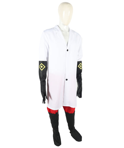 HPO Adult Men's  Multicolor Evil Scientist Costume | Goggles & Lab Coat | Halloween Cosplay & Themed Events