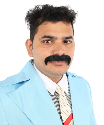 HPO Men's Synthetic Hair Fake Mustache Fancy Facial Hair