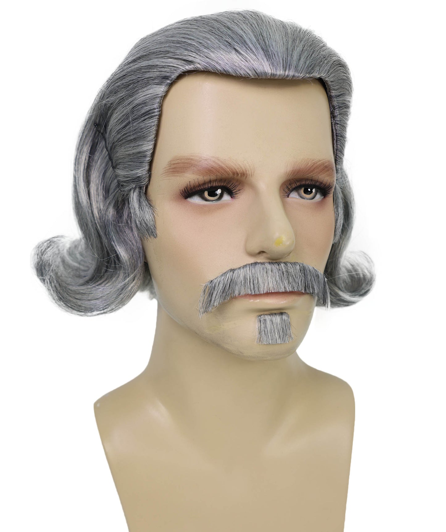 Men's Black Slick Back Dutch Van Der Linde Wig – Red Dead Redemption Inspired Costume Wig for Cosplay & Halloween – Realistic Long Curly Slick Back Hair Wig for Men