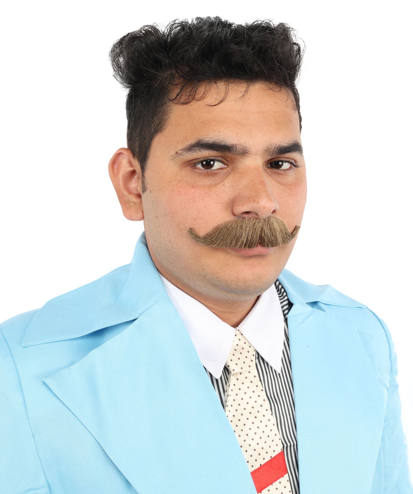 HPO Men's Fake Human Hair Western Doc Mustache | Multiple Color Options