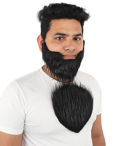 HPO Men's Werewolf Beard And Chest Wig | Flame-Retardant Synthetic Fiber With Capless Cap | Ideal For Theater, Halloween And Cosplay