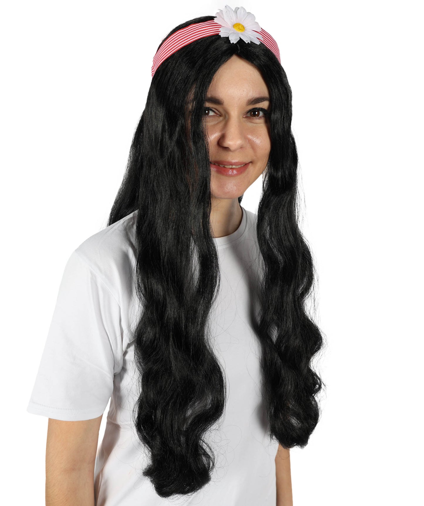 HPO Women's 60's Long Multiple Hippie Groovy Wig, Flame-retardant Synthetic Fiber