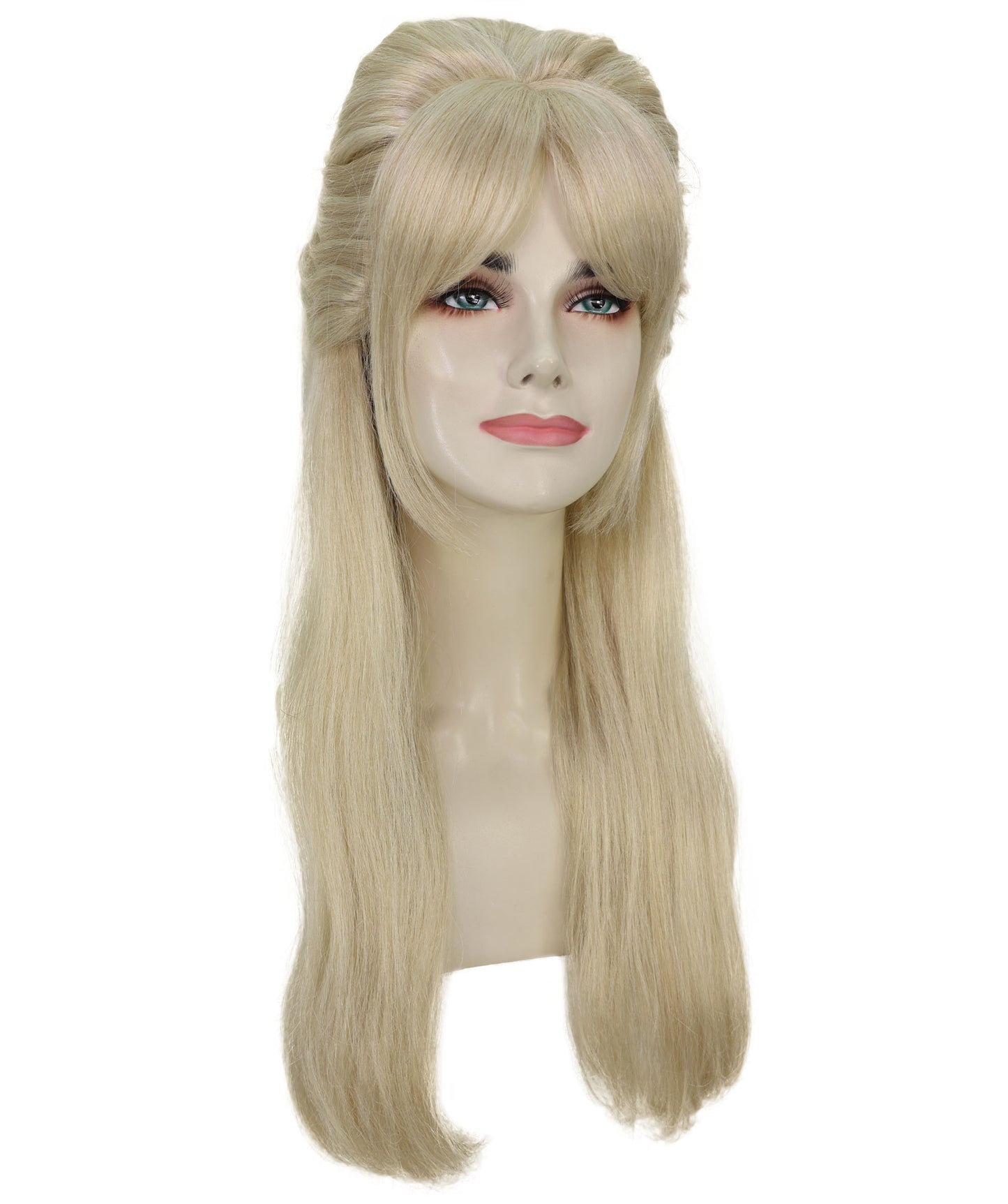 Women's Doll-Inspired Blonde Long Retro Wig | Halloween and Cosplay Wig | Flame-retardant Synthetic Fiber