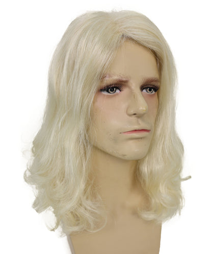 Men's Brown Barebone Medium Wavy Wig | Multicolor Options | Best for Halloween | Flame-retardant Synthetic Fiber