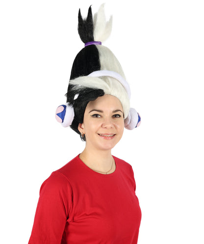 DJ Suki | Multiple color option Ponytail Updo Wig and White Costume Headphones