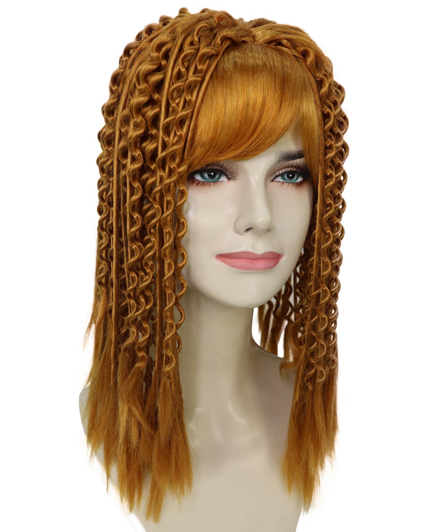 Women’s Long Crepe Curly Wig | Voluminous Curly Hair for Themed Parties & Halloween Looks