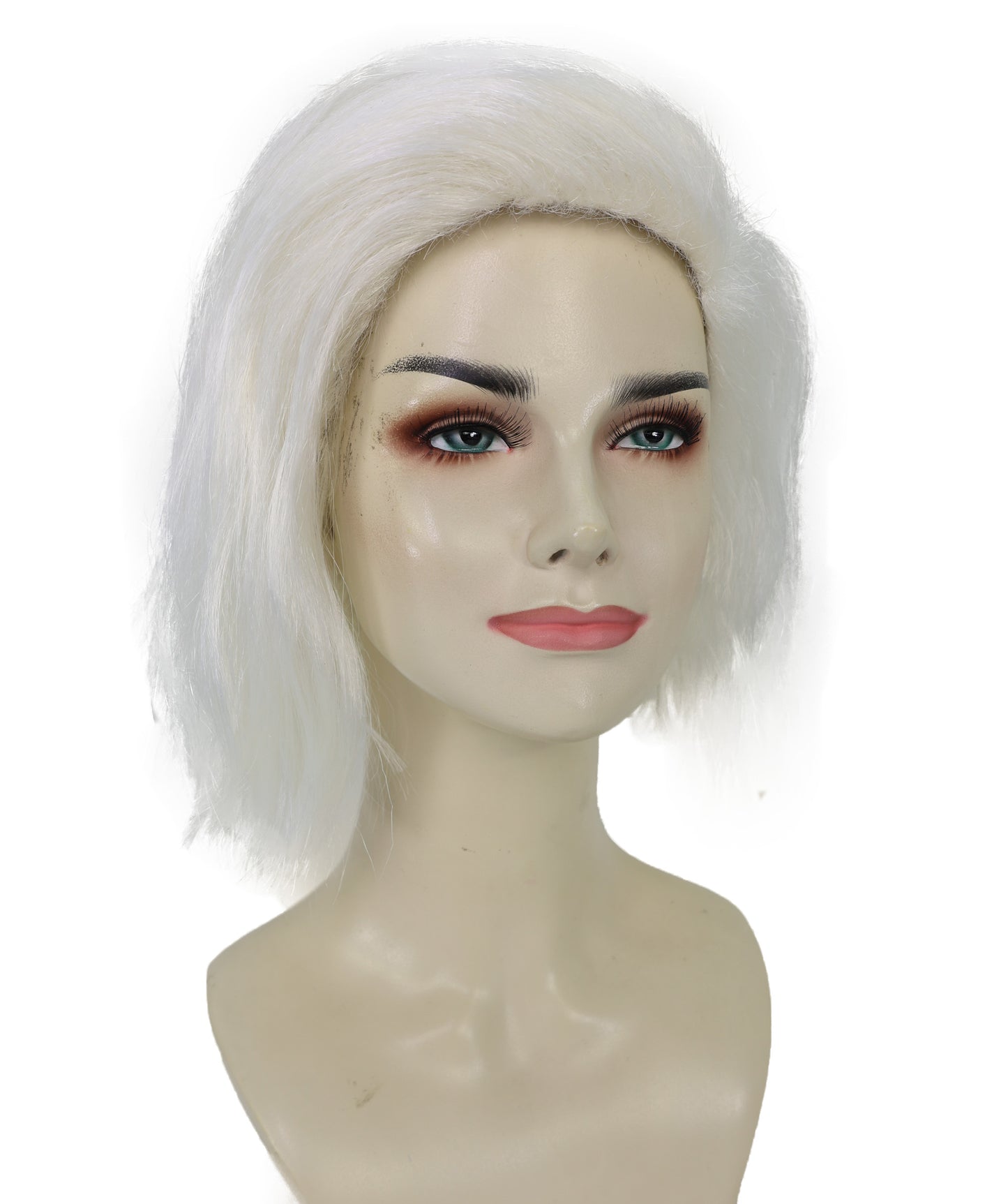 Adult Women's 10" Inch Short Length Halloween Cosplay Ombre Pop Star Fireworks Costume Wig, Synthetic Soft Fiber Hair | Multicolor Options | HPO