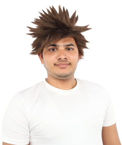 HPO Adult Men's Japanese Superhero Manga Spiky Wig |  Multi Color Options