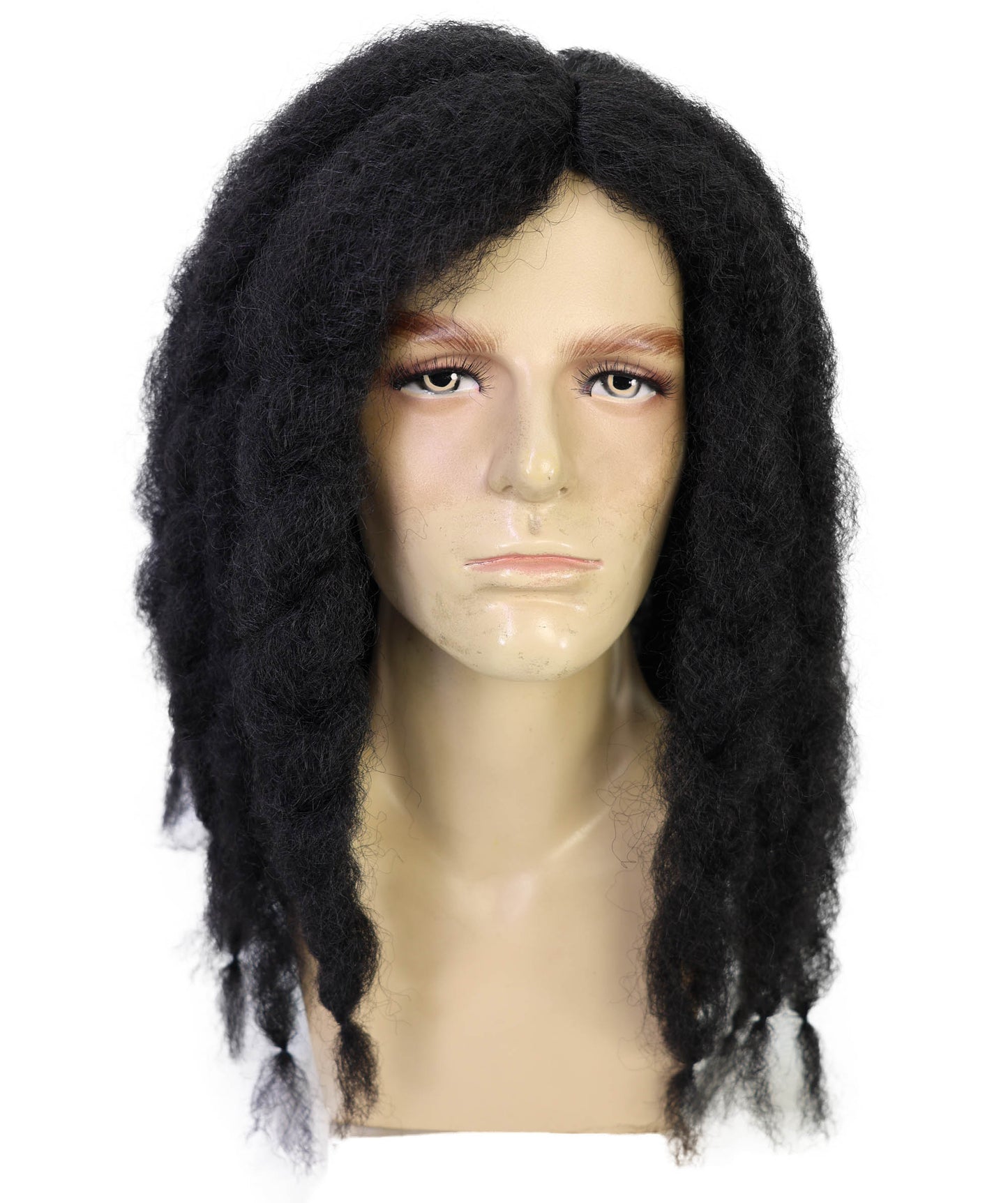 HPO Men's Famous Singer Black Dreadlocks Wig | Halloween Wig | Flame-retardant Synthetic Fiber