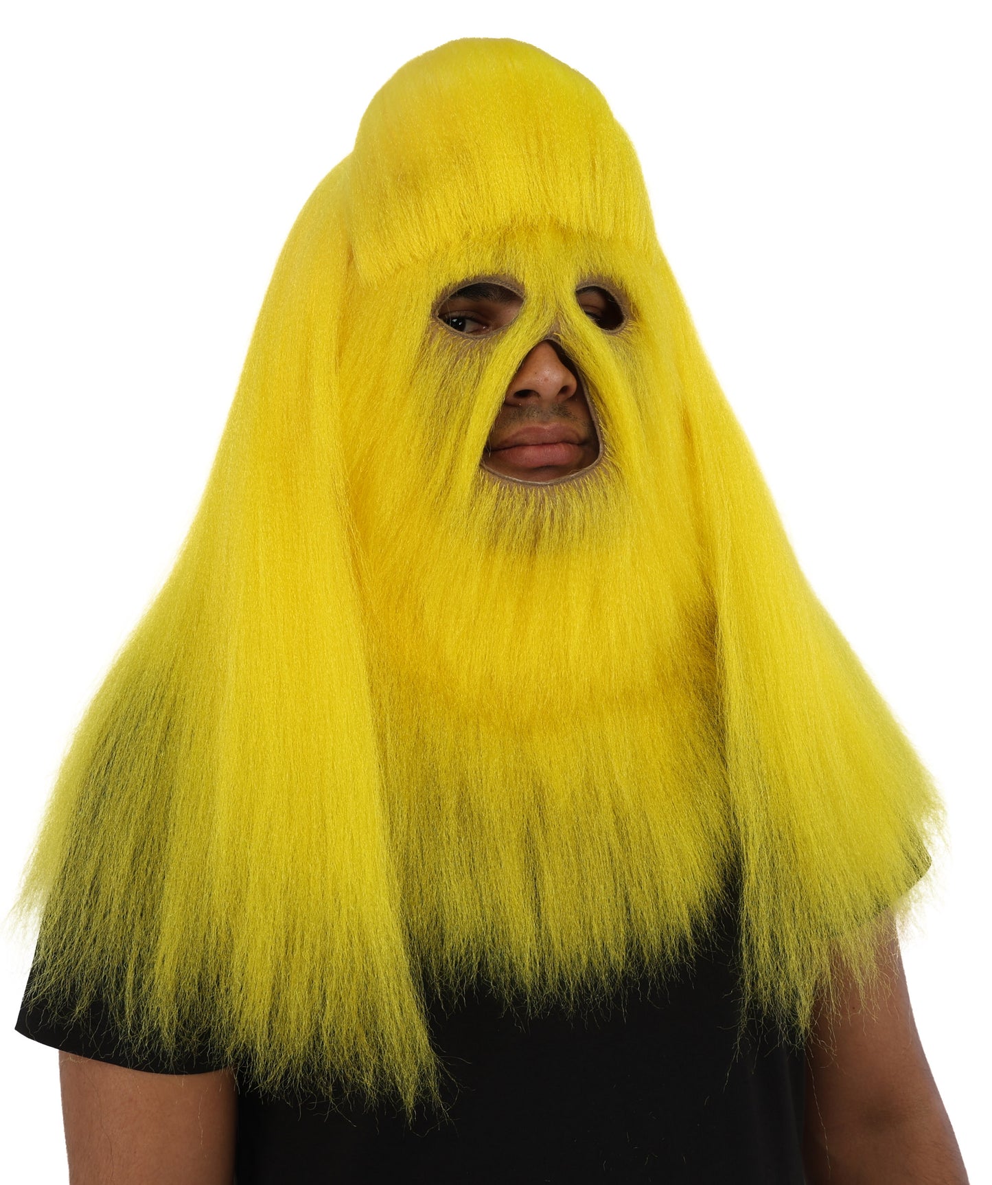 HPO Unisex Extreme Hairy Person Costume, Mask and Bundle - Full-Body Hair Suit Extra-Long Ash Brown Costume Wig for Halloween, Cosplay & Parties