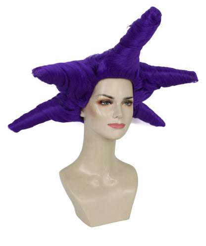 HPO Women's Dramatic Star Shaped Drag Wig I Multiple Color Options I Flame-retardant Synthetic Fiber