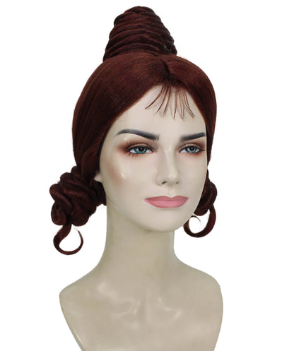 HPO Women's Haunted House Ghost Top Knot Wig I Halloween Wig I Flame-retardant Synthetic Fiber