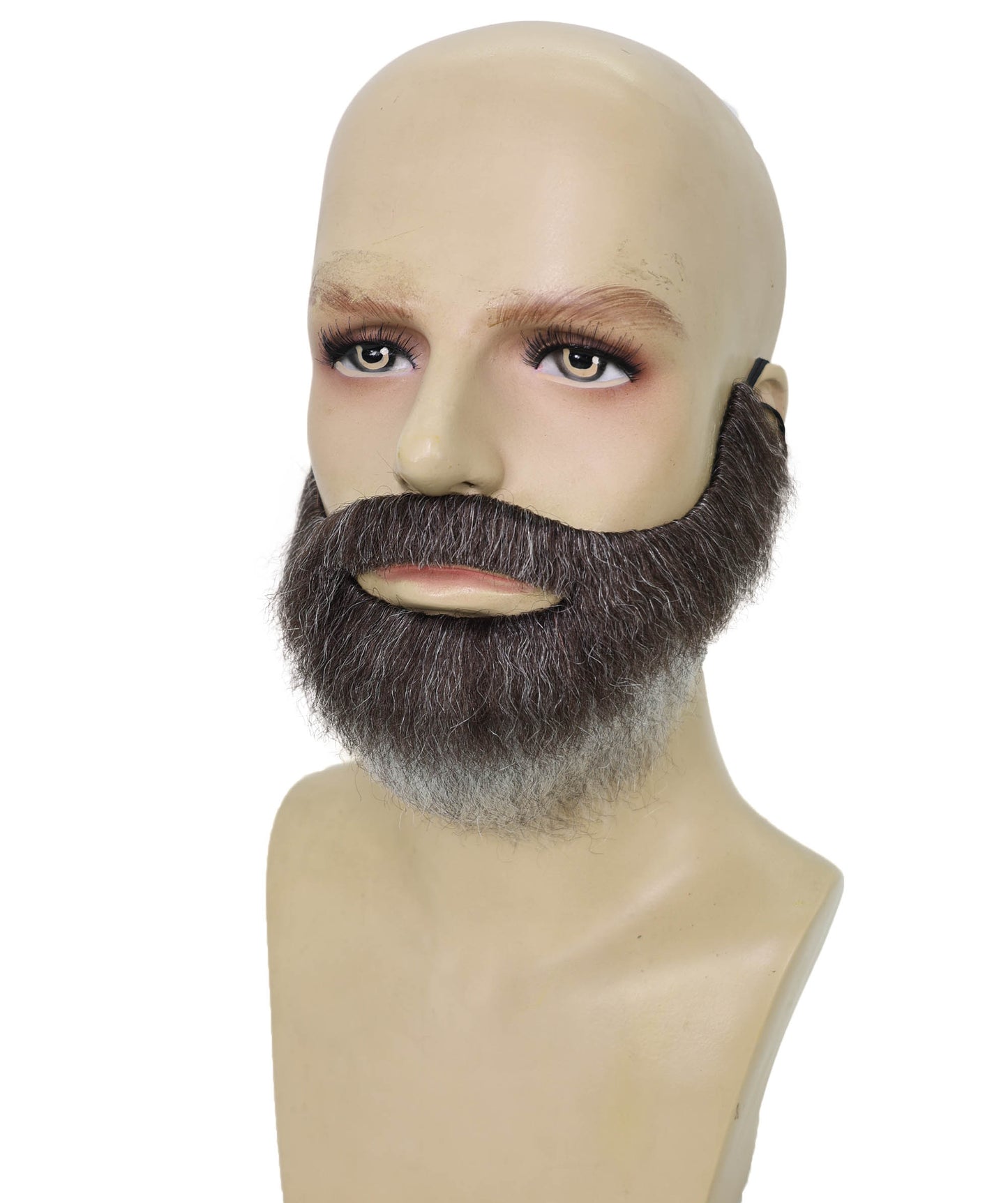 HPO Men’s Thick Curved Fake Multicolor Beard & Mustache – Stick-On Costume Facial Hair | Funny Cosplay, Theatre, Skits, Theme Parties, Retro Disguise & Dress-Up Looks