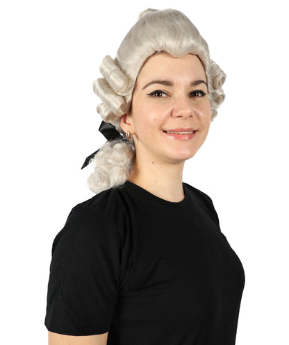 HPO Women Heian Mystara Curly White and Blonde Wig| For Party and Halloween | Flame-retardant Synthetic Fiber | Breathable Capless Cap |