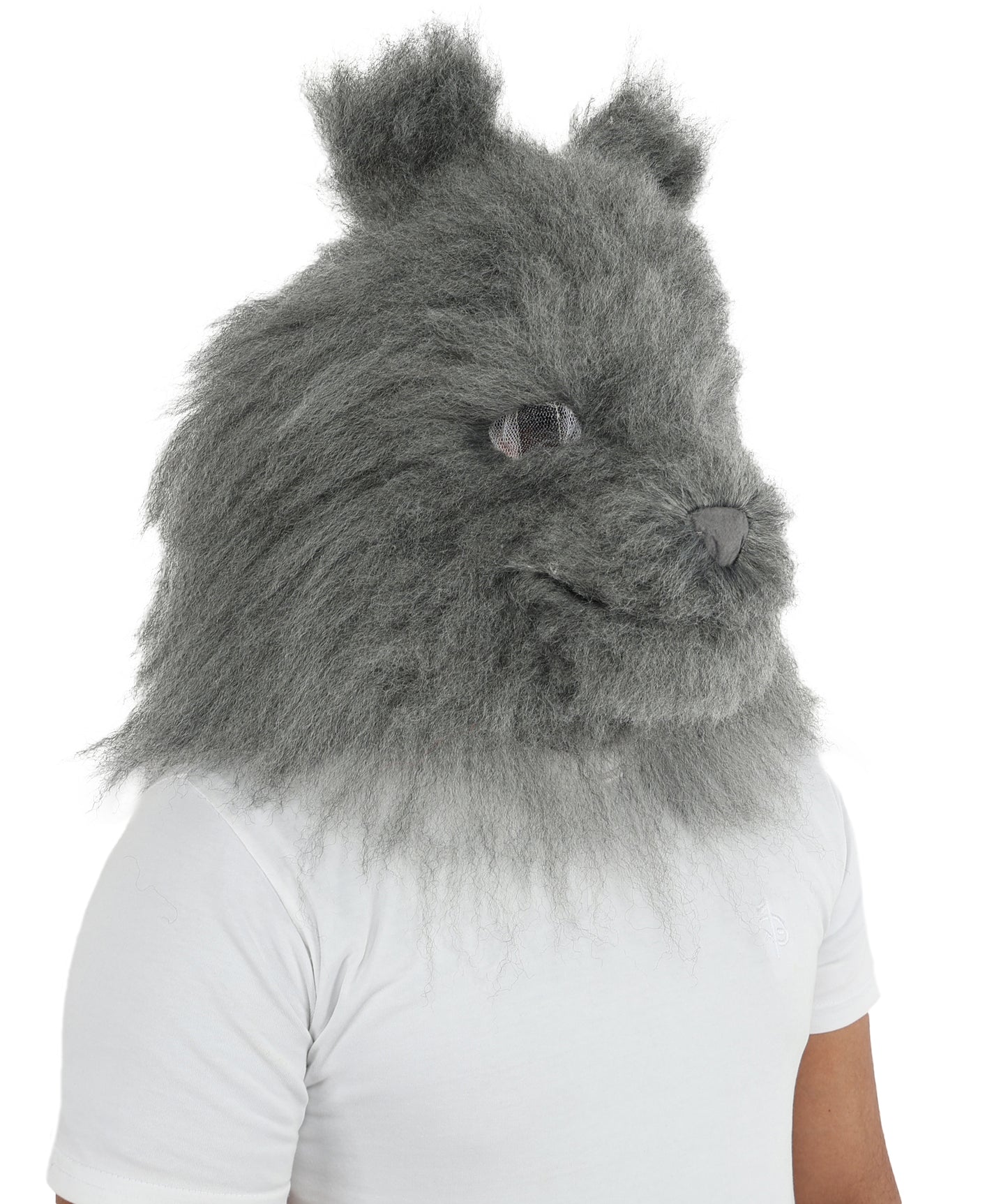 HPO Unisex Dark Grey Wolf Mascot Costume Bundle & Mask Set | Realistic Animal Full Coverage Outfit | Crafted for Parties and Cosplay events