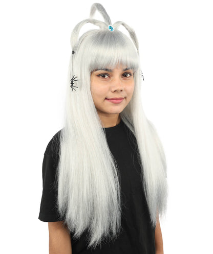 HPO Adult Women's Spider Gothic Sculpted Wig | Multiple Color Options, create of synthetic fiber, architectural spider-leg loops with blunt bangs, breathable base | Party, Halloween, theater, drag, performance, costume events