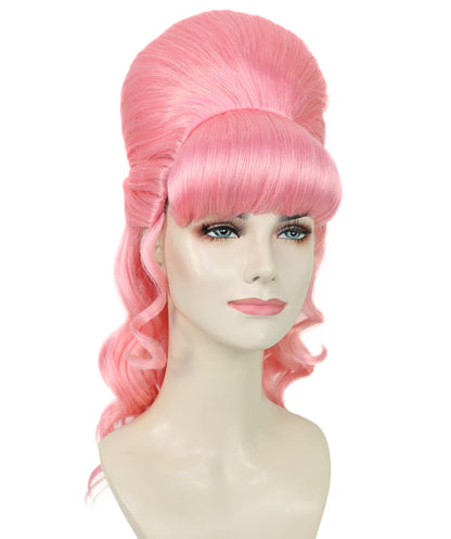 HPO Women's Class 60's Brown Half Updo Wig with Ponytail | Halloween  Wig | Flame-retardant Synthetic Fiber