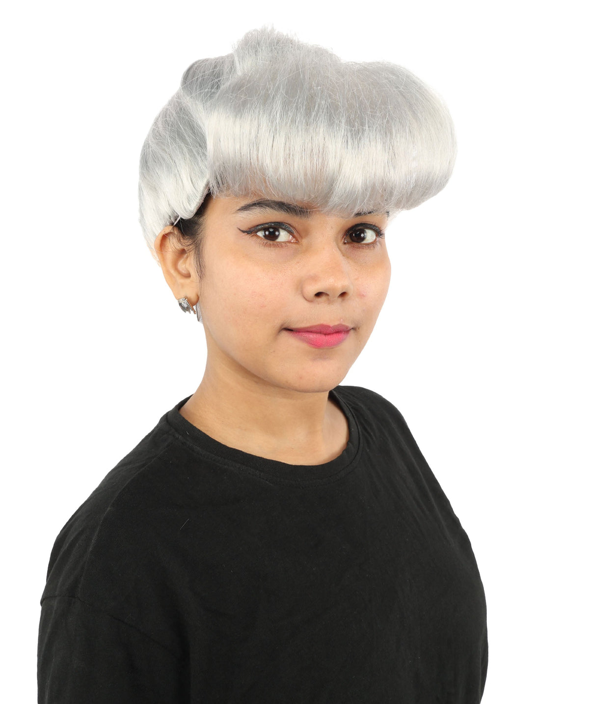 HPO Adult Women's Retro Pin-Up Wig | Multicolor Options, create of synthetic fiber, vintage curled bumper bangs with rolled back, breathable base | Party, Halloween, theater, drag, performance, costume events