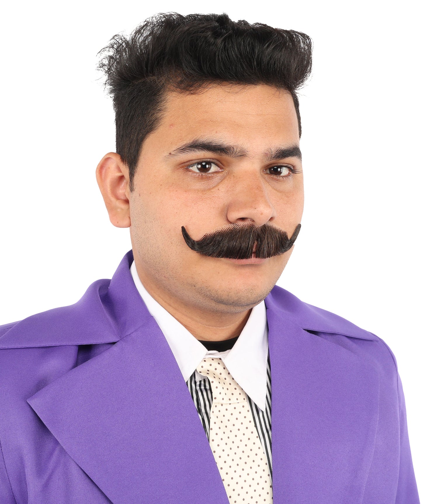 HPO Men's Realistic Fake Imperial Human Hair Mustache | Multiple Color Options