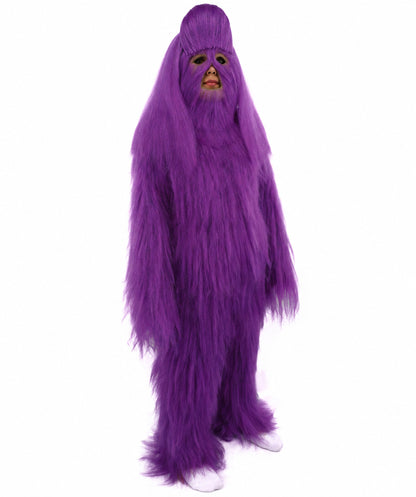 HPO Teen Extreme Hairy Person Costume Bundle & Mask Set - Full-Body Hair Suit Extra-Long Costume Wig for Halloween, Cosplay & Parties - Multiple Color Options