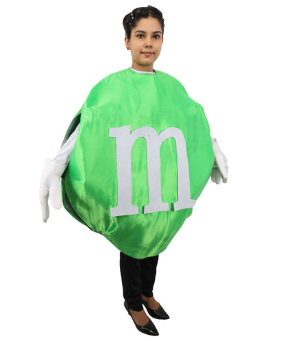 HPO Foam M&M Tabard Green Costume| Multiple Sizes Options | Fun and Comfortable Candy-Themed Outfit