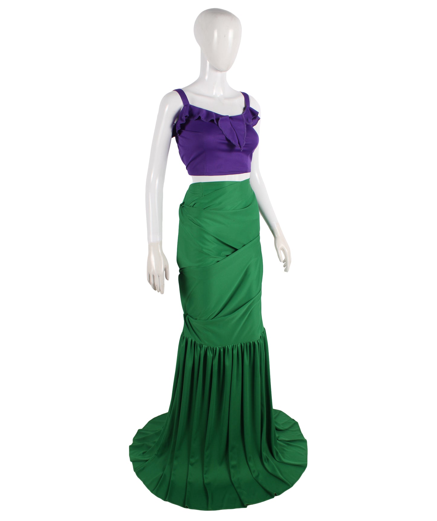 HPO Women's Green Mermaid Costume| Perfect for Halloween| Flame-retardant Synthetic Fabric