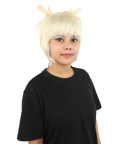 HPO Adult Women's Animal Ear Braided Wig | Multiple Color Options | Synthetic fiber, short bob with sculpted ears and long micro-braids, breathable base | Party, Halloween, theater, drag, performance, costume events