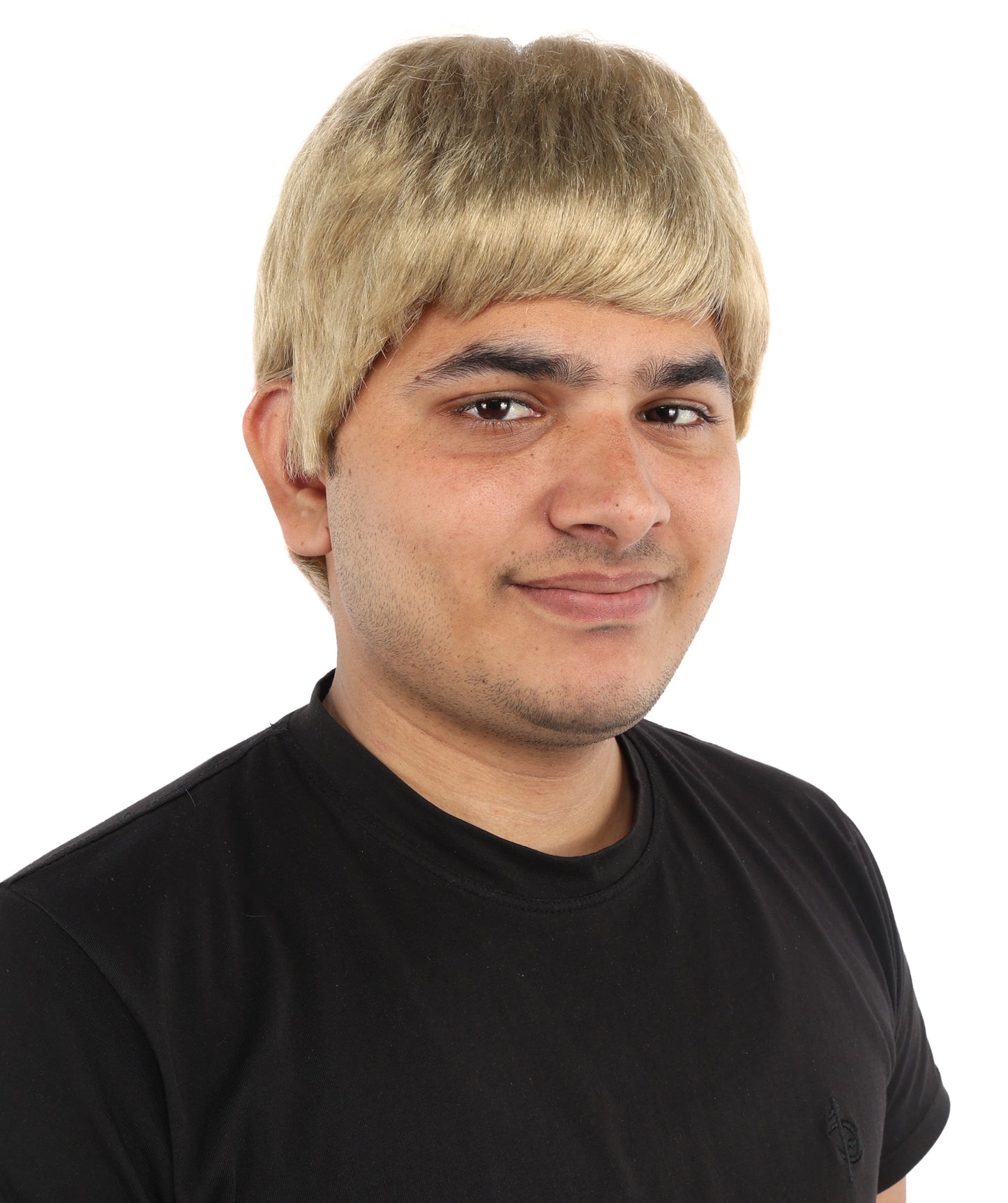 HPO Britpop Musician Mens Wig | 9 Inch Sandy Ash Blonde Short Crop | Party Halloween Cosplay Theater 90s Rockstar Costume Events