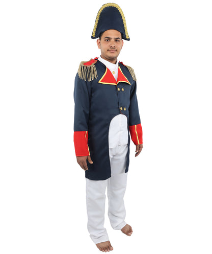 HPO Men’s Military Emperor Style Costume - Formal Command Ornate Jacket | Event Appearance for Theme Nights, Performances