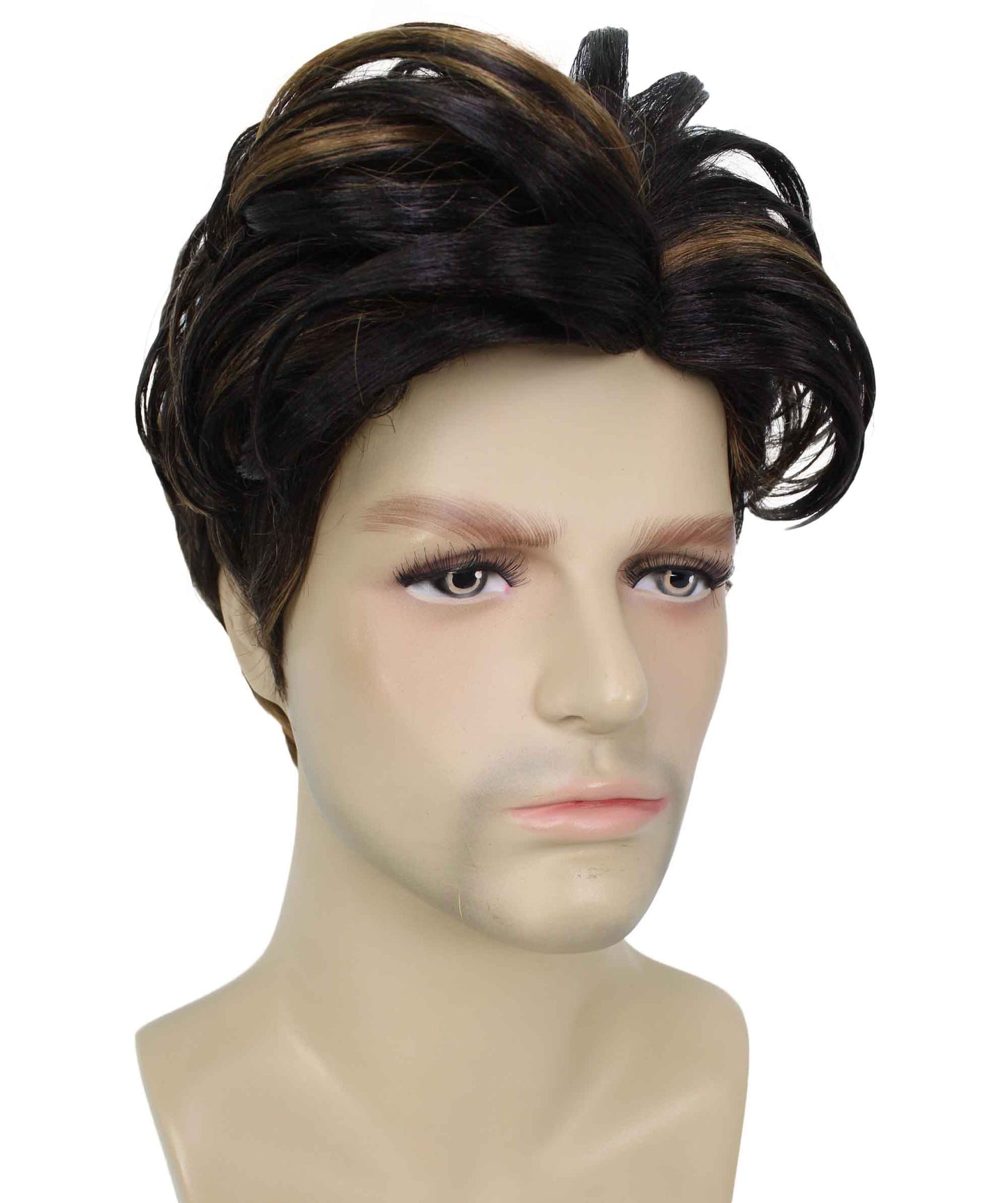 90's Rave Guy | Men's Short Gelled Middle Part | Halloween Wig | Multiple colors | Flame-Retardant Synthetic Fiber