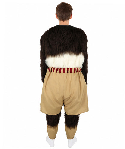 HPO Adult Furry Animated Character Multiple Panda Costume, Bundle & Mask Perfect for Halloween, Flame-retardant Synthetic Fabric