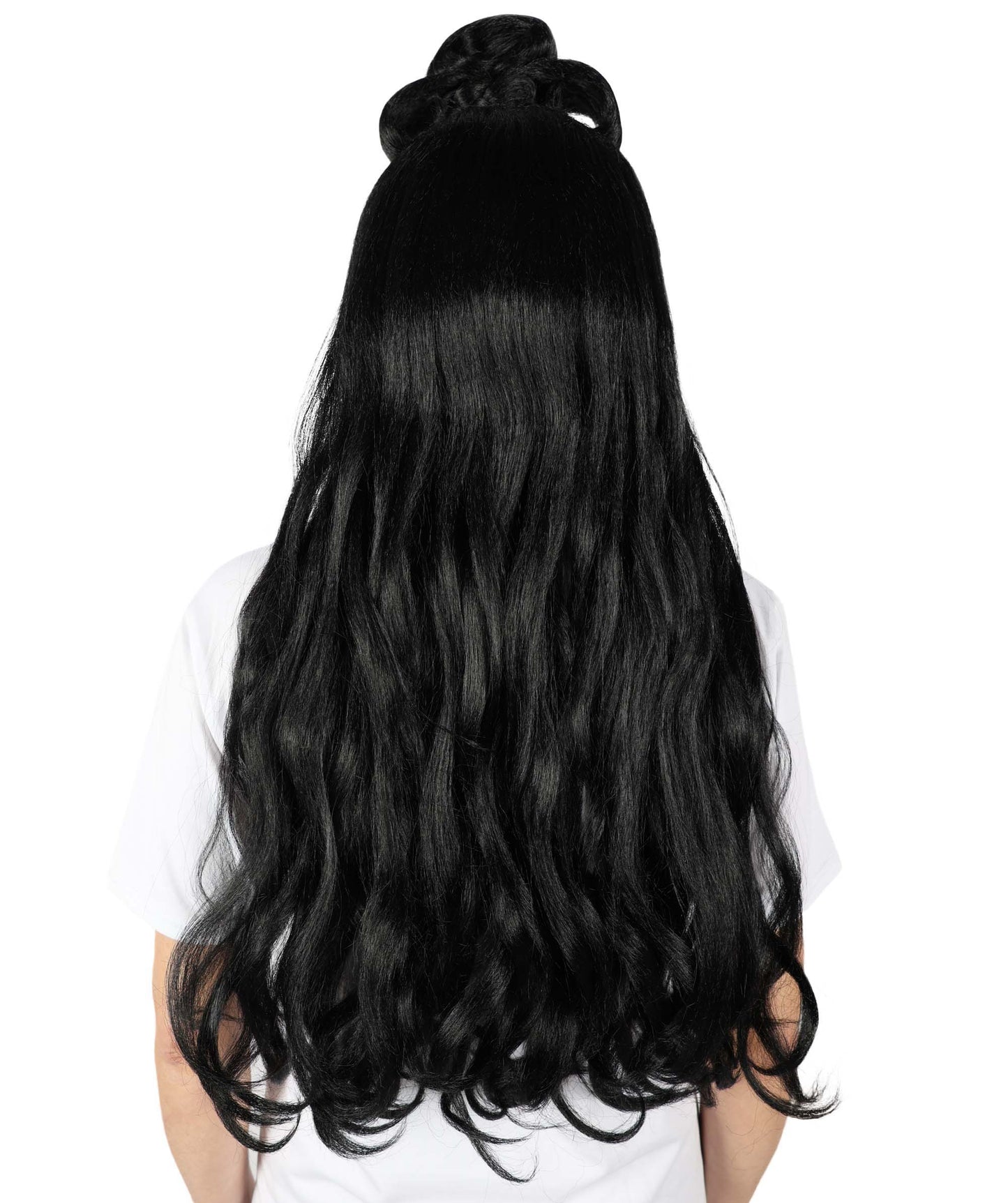 HPO Women's Long Curl Wig with Ring , Multiple Color Options , Flame-retardant Synthetic Fiber