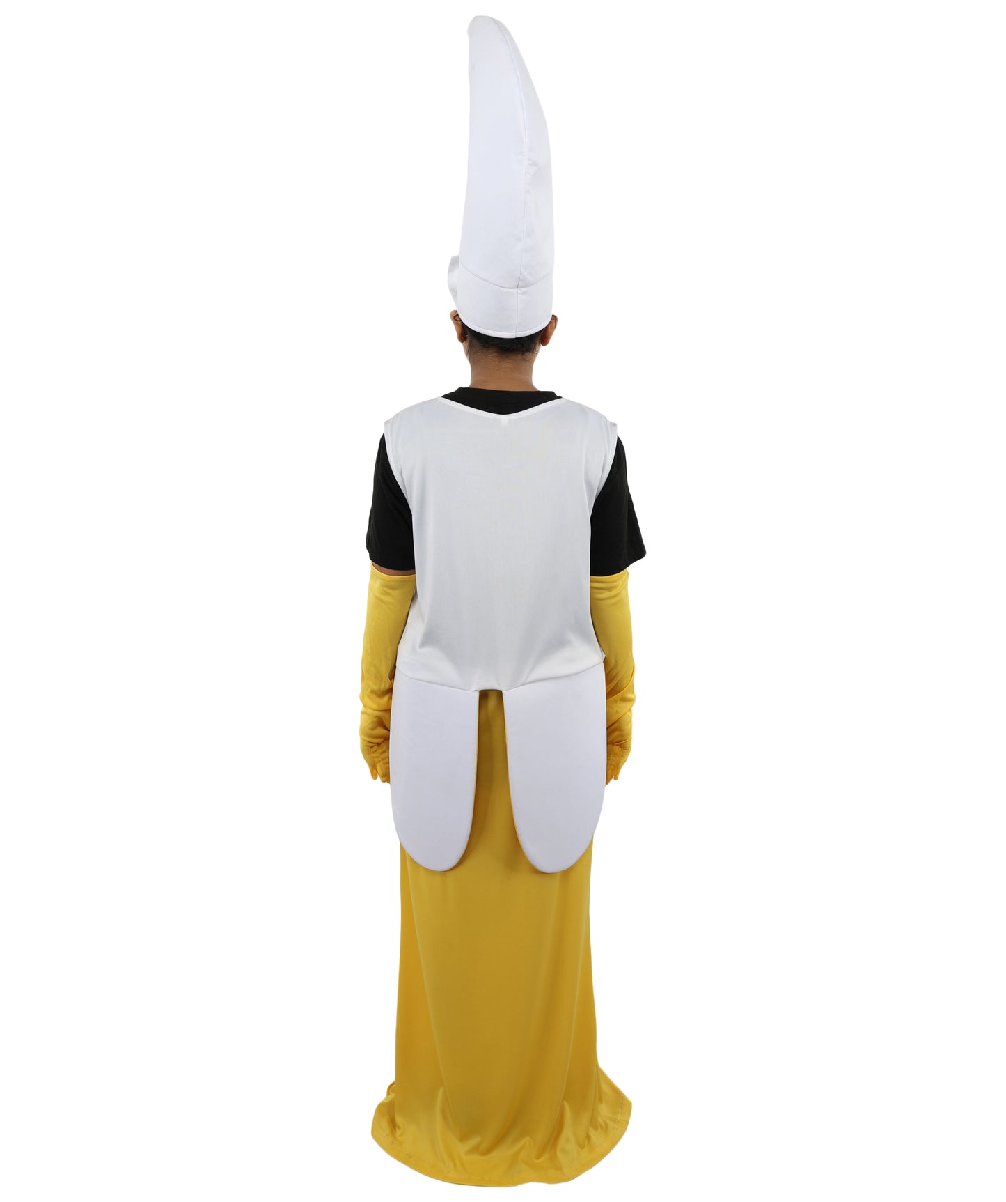 HPO Women's Fun Banana Costume – Yellow & White Playful Fruit Style Outfit – Soft Structured Design for Halloween & Cosplay Parties