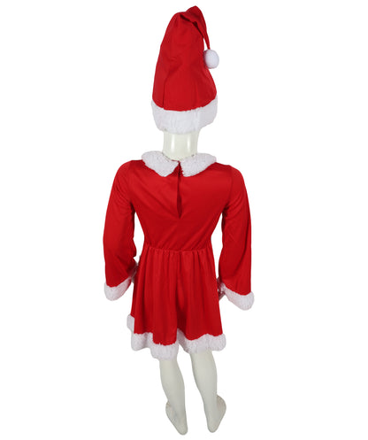 HPO Adult Women’s Inflatable Santa Dress Costume with Hat | Fun Holiday Party Outfit