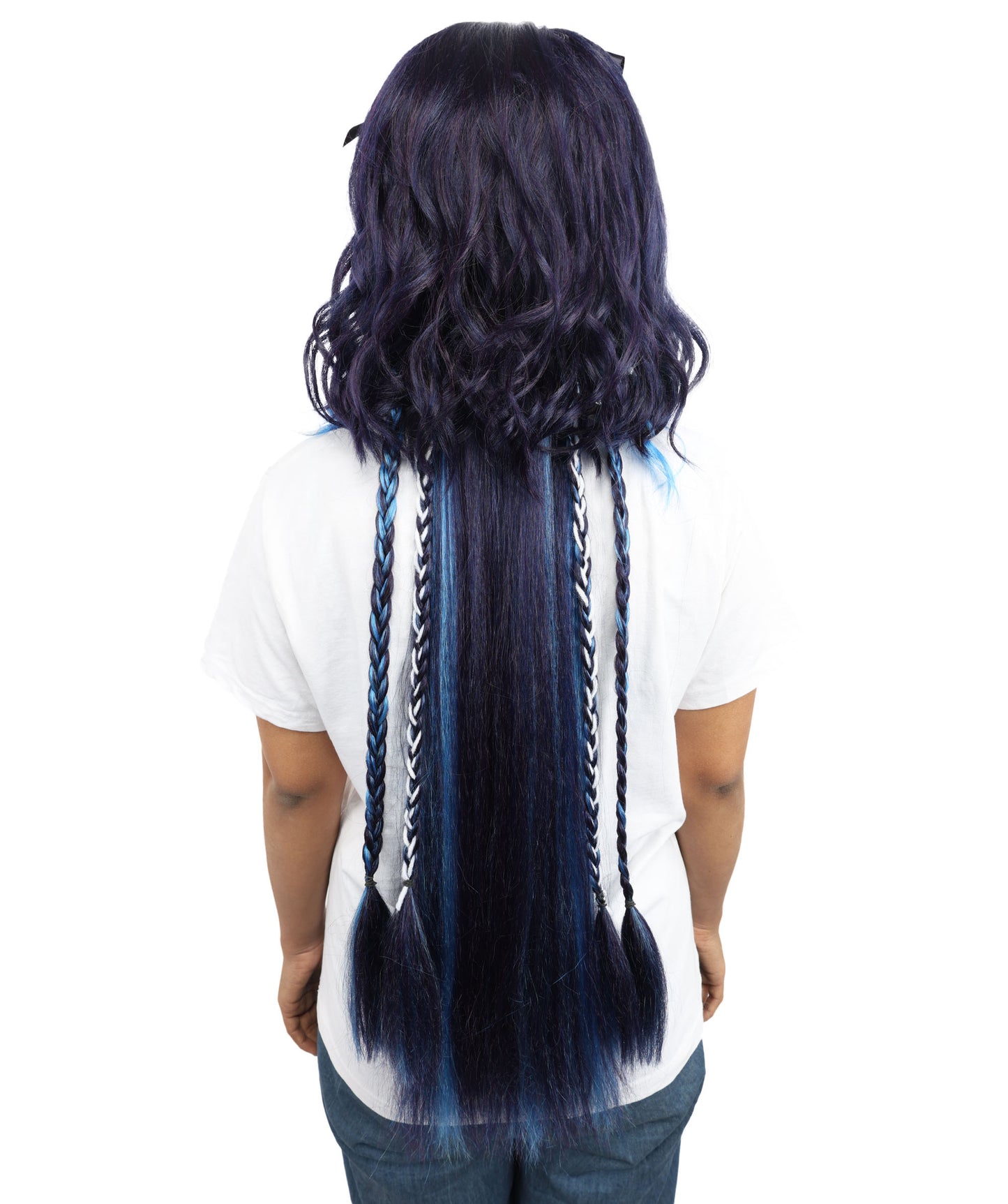 HPO Women’s Curly  Braided Jellyfish Head Wig – Ocean Inspired Fantasy Hair with Voluminous Tentacle Strands | Cosplay Outfit for Themed Parties & Creative Dress Up