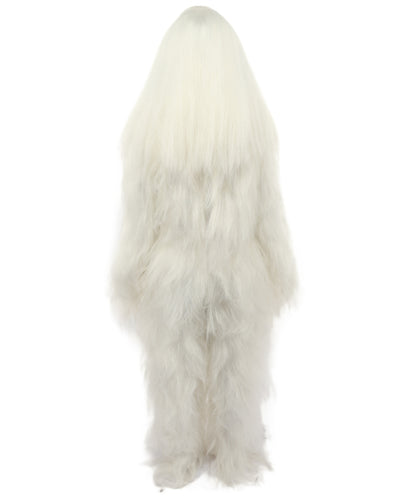 HPO Teen Extreme Hairy Person Costume Bundle & Mask Set - Full-Body Hair Suit Extra-Long Costume Wig for Halloween, Cosplay & Parties - Multiple Color Options