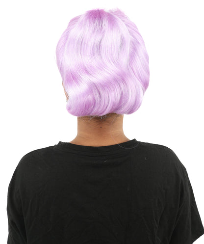 HPO Adult Women's Retro Pin-Up Wig | Multicolor Options, create of synthetic fiber, vintage curled bumper bangs with rolled back, breathable base | Party, Halloween, theater, drag, performance, costume events