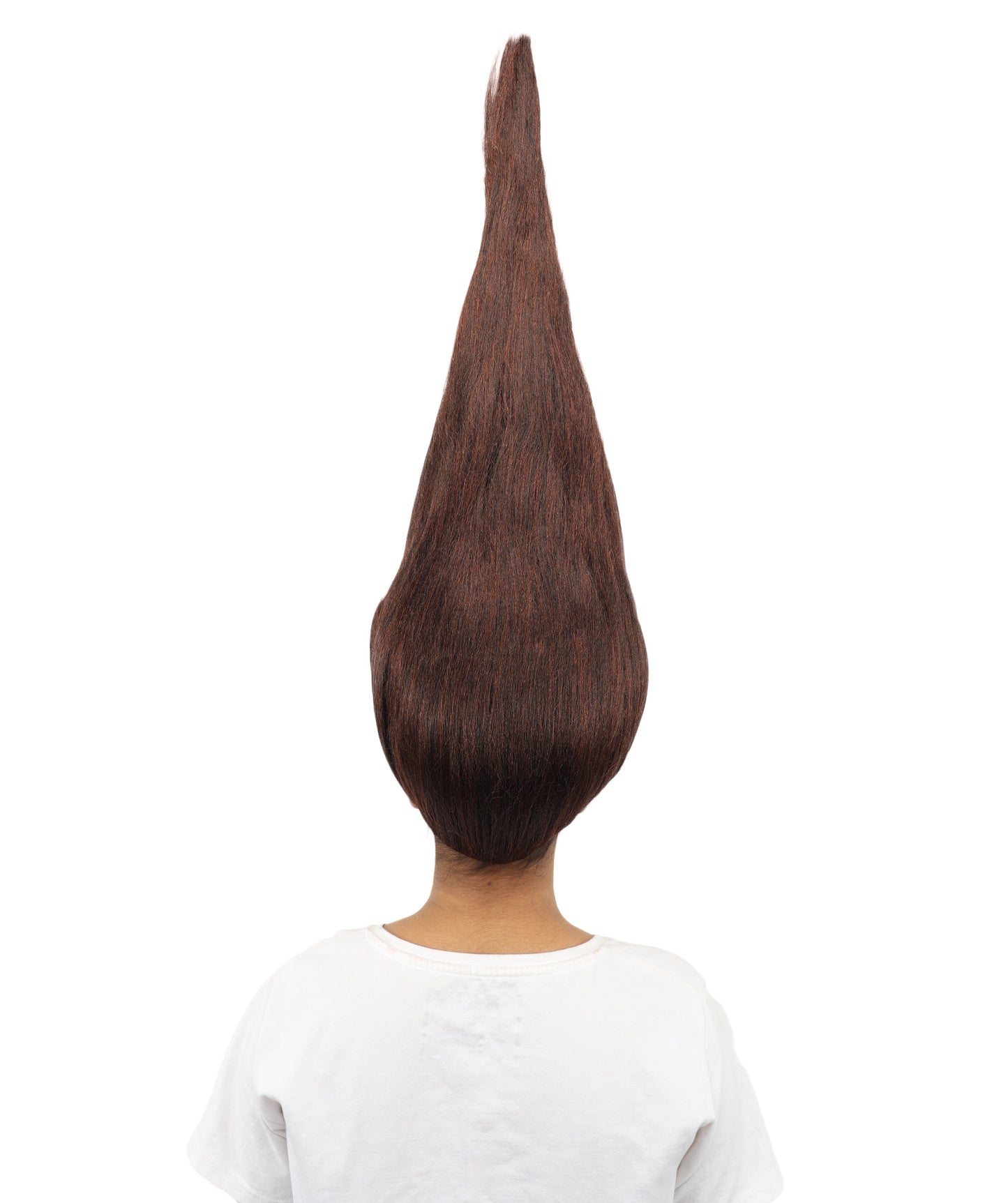 HPO Women's Tall Cone Wig | Solid dark hue, create of synthetic fiber, extremely tall smooth pointed texture, breathable base | Party, Halloween, theater, drag, performance, costume events