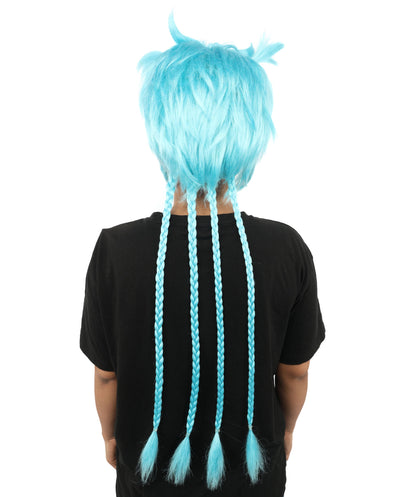 HPO Adult Women's Animal Ear Braided Wig | Multiple Color Options | Synthetic fiber, short bob with sculpted ears and long micro-braids, breathable base | Party, Halloween, theater, drag, performance, costume events