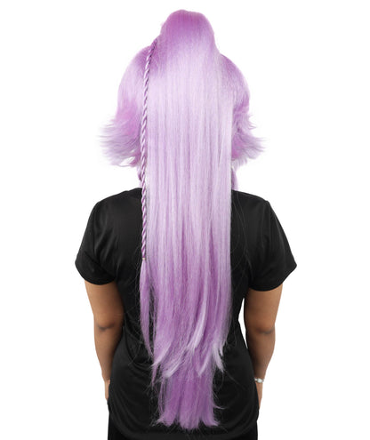 HPO Adult Women's Alien Nature Spirit Hair | Multiple Color Options | Soft Textured Bob with Beaded Braids, Heat Resistant Synthetic Fiber & Breathable Mesh | Halloween, Fantasy Roleplay, Themed Party, Theater & Carnival