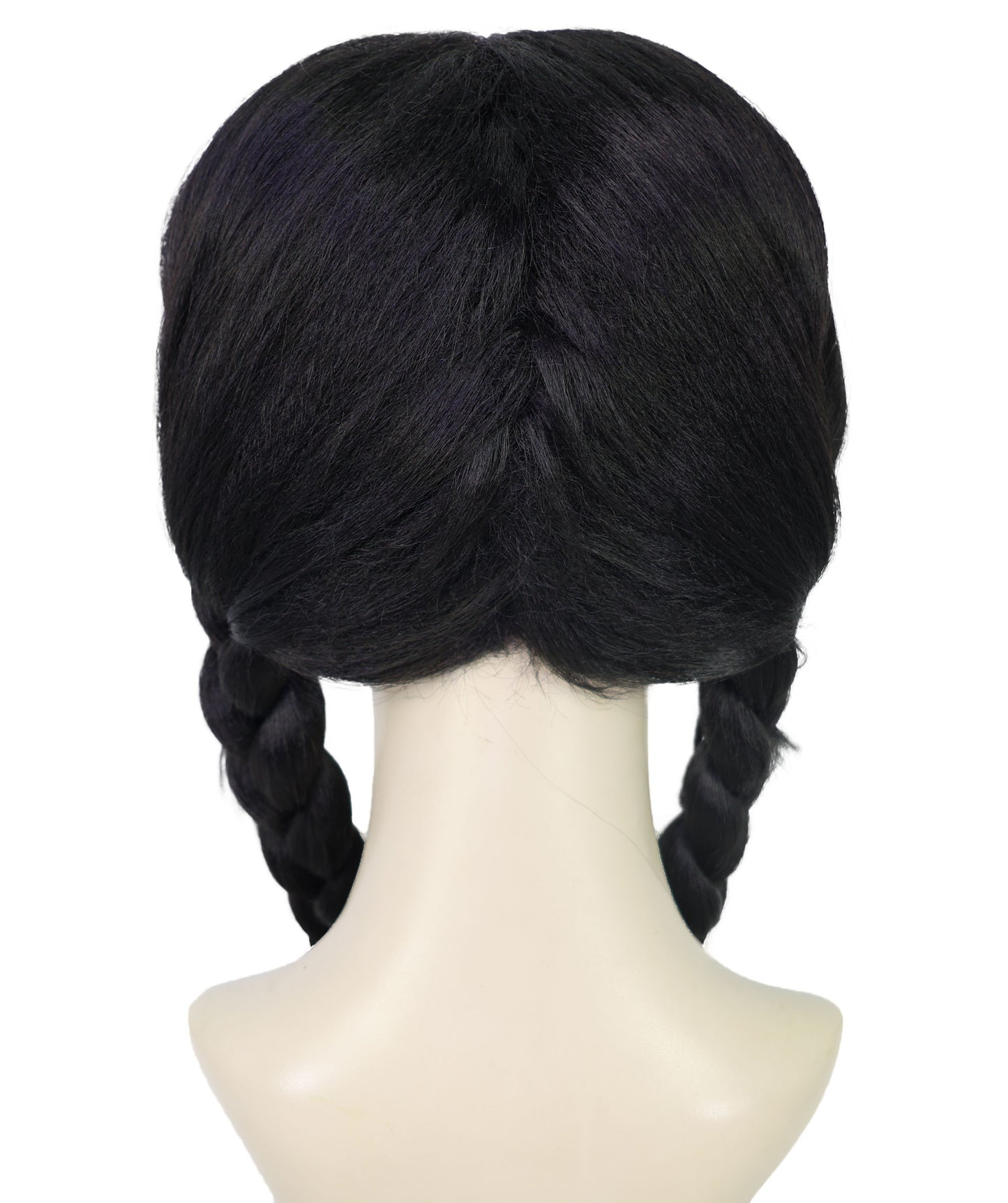 HPO Women's Fantasy Long Braided Black Wig | Elegant Adults Cosplay Hairpiece | Halloween Roleplay & Themed Events