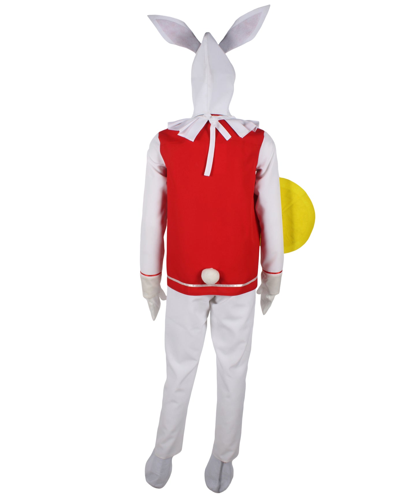 HPO Men's Red and White Rabbit Mascot Bunny Costume Suit | Perfect for Halloween| Flame-retardant Synthetic Fabric