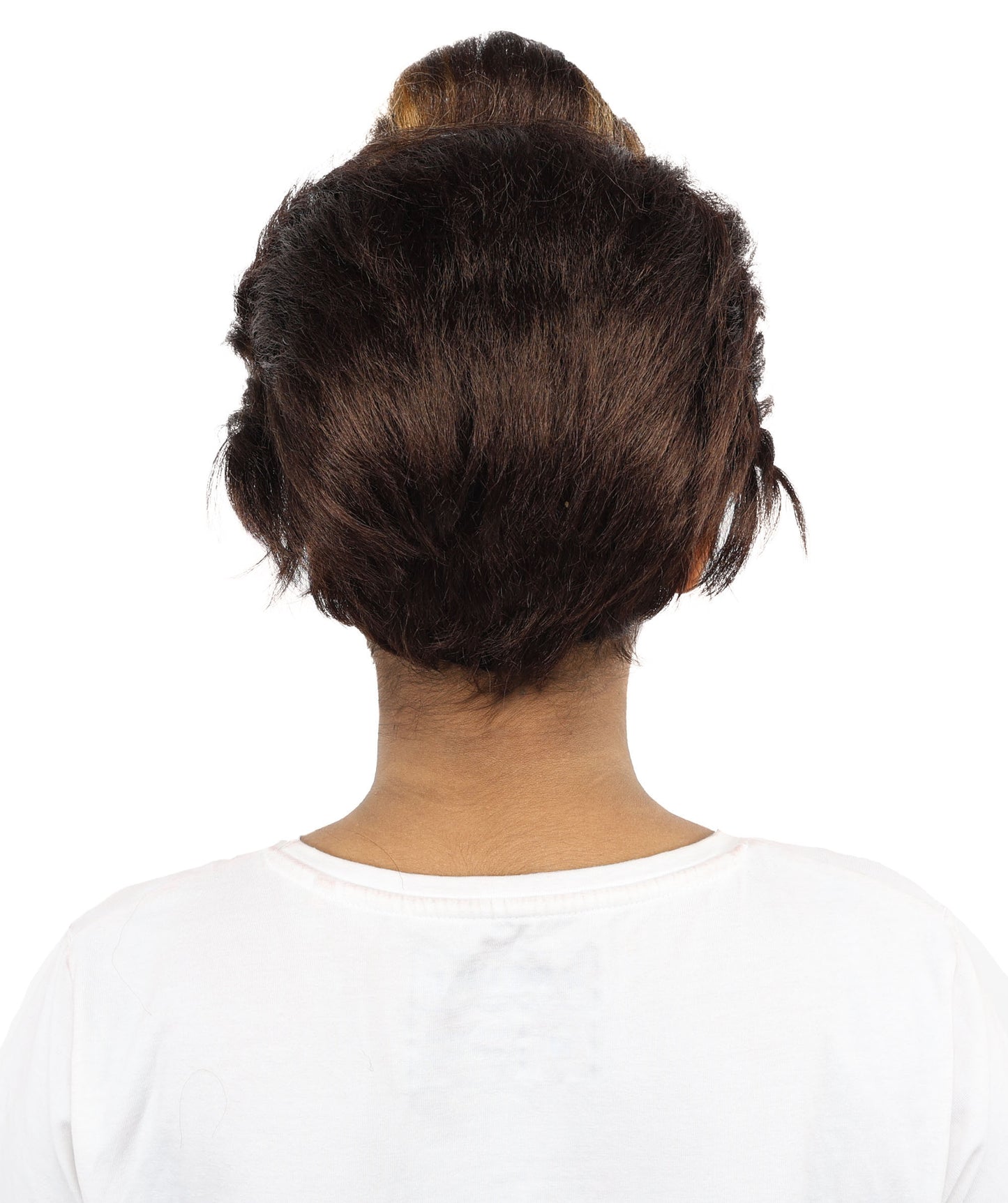 HPO Women's 11-Inch Elegant, Sleek Dark Brown Pixie Cut Wig | Vintage-Inspired Style with Capless Cap | Ideal for Cosplay, Costume, and Themed Parties