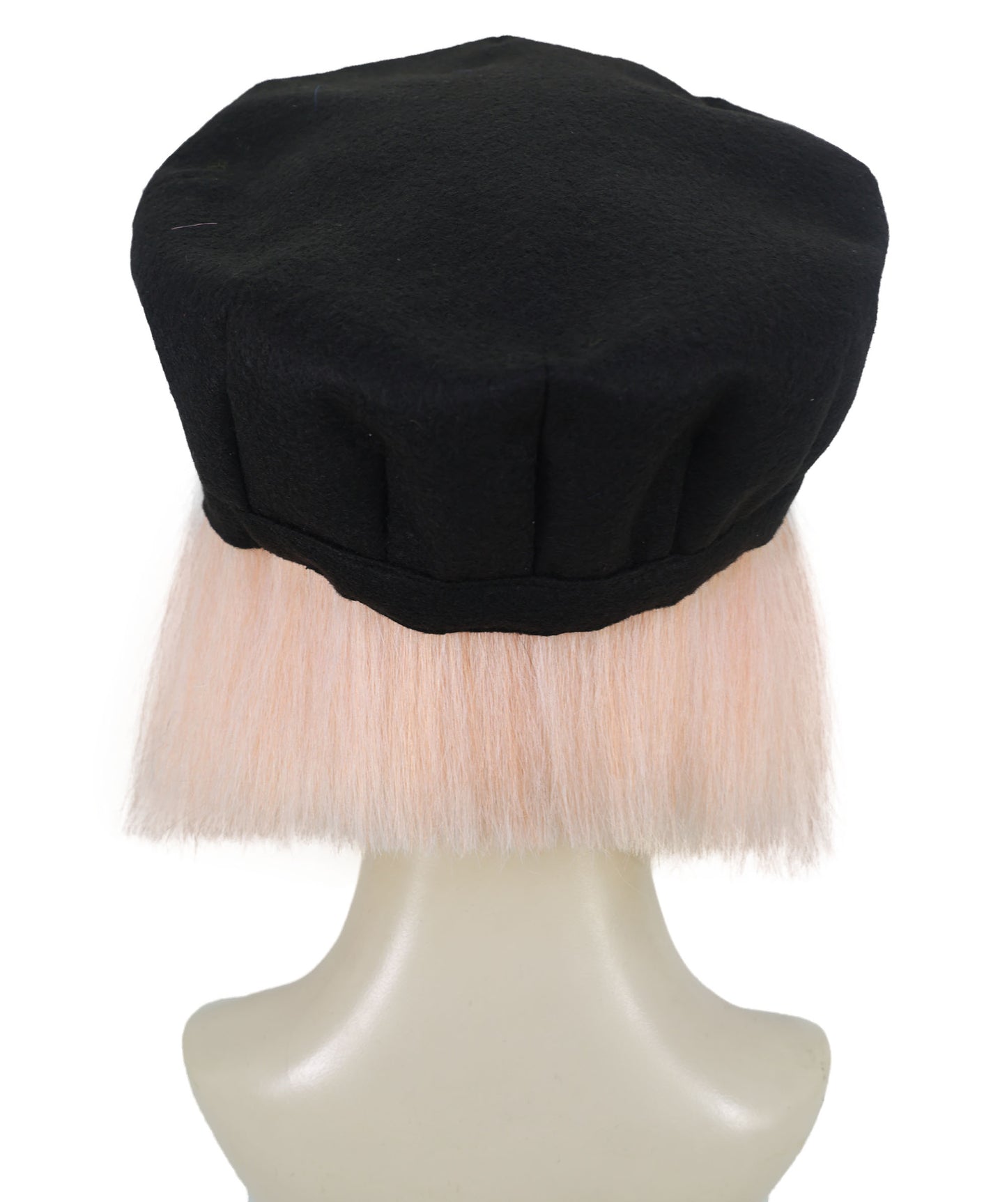 HPO Women’s 13 Inch Short Coral and Black Bob Wig with Cap | Flame-retardant Synthetic Fiber | Lightweight Capless Design for Halloween and Cosplay