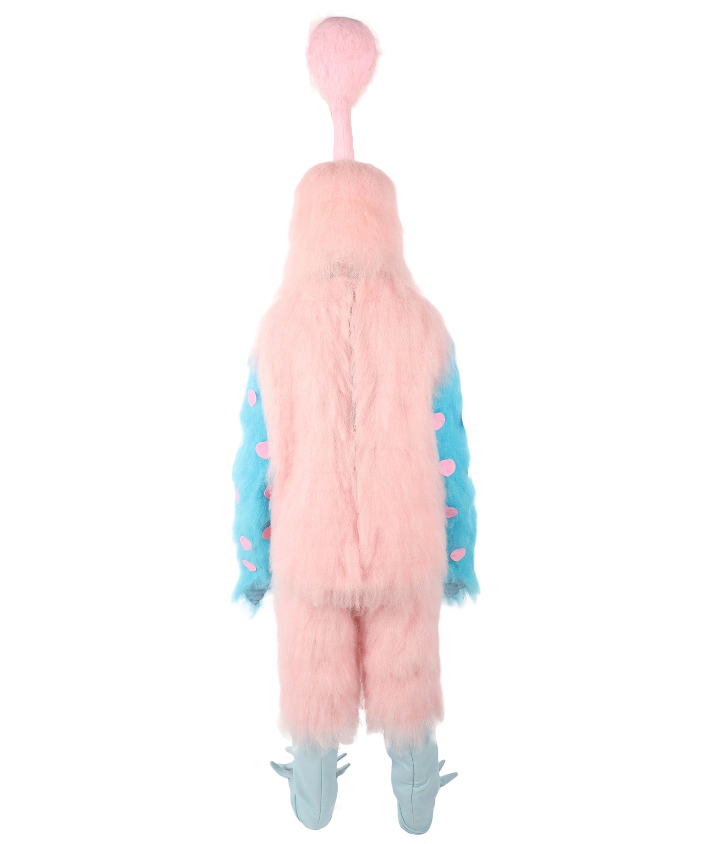 HPO Uuisex Full-Body Plush Pink Flamingo Bird Costume Set with Oversized Mask & Full Suit| Perfect for Halloween| Flame-retardant Synthetic Fabric