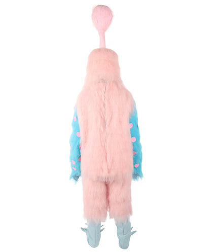 HPO Uuisex Full-Body Plush Pink Flamingo Bird Costume Set with Oversized Mask & Full Suit| Perfect for Halloween| Flame-retardant Synthetic Fabric