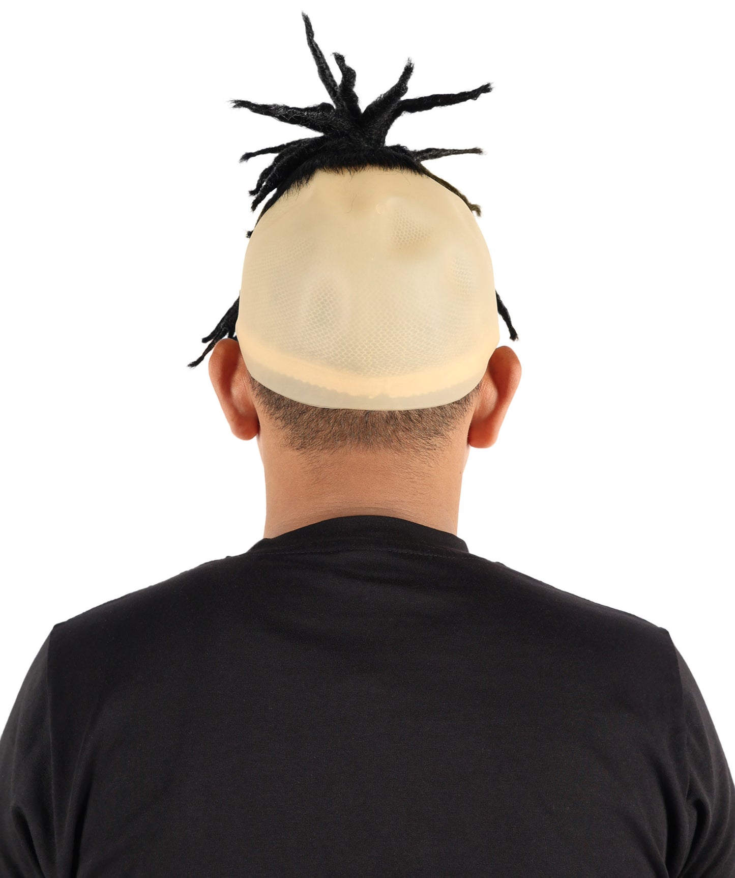 HPO Men’s American Rapper Dark Blue Dreadlock Updo Wig I Non-flammable Synthetic Fiber Wig