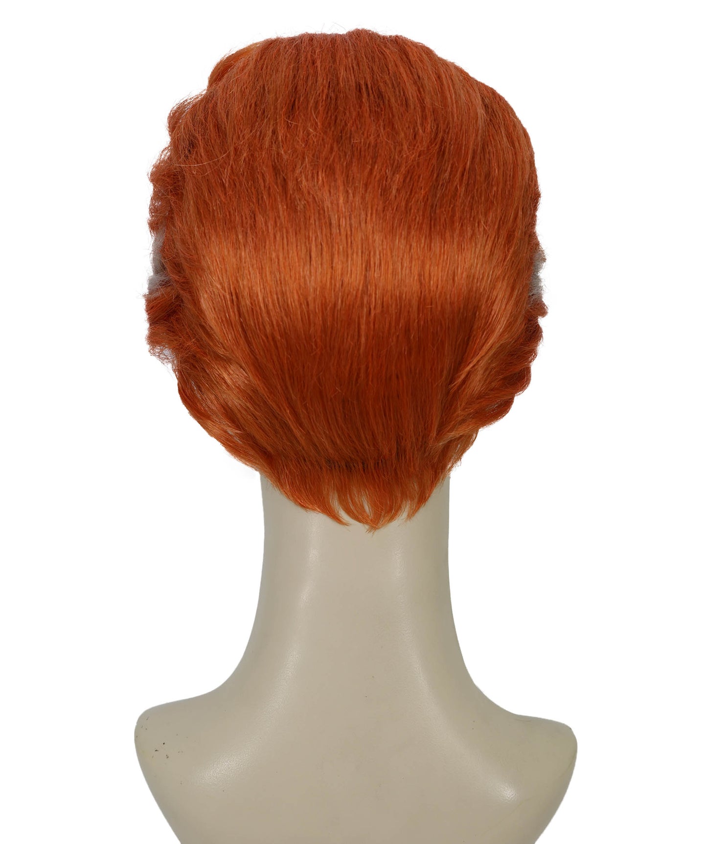 HPO Adult Women’s Animated Character Inspired Short Elegant Auburn Updo Wig | Ideal for Halloween | Breathable Cap