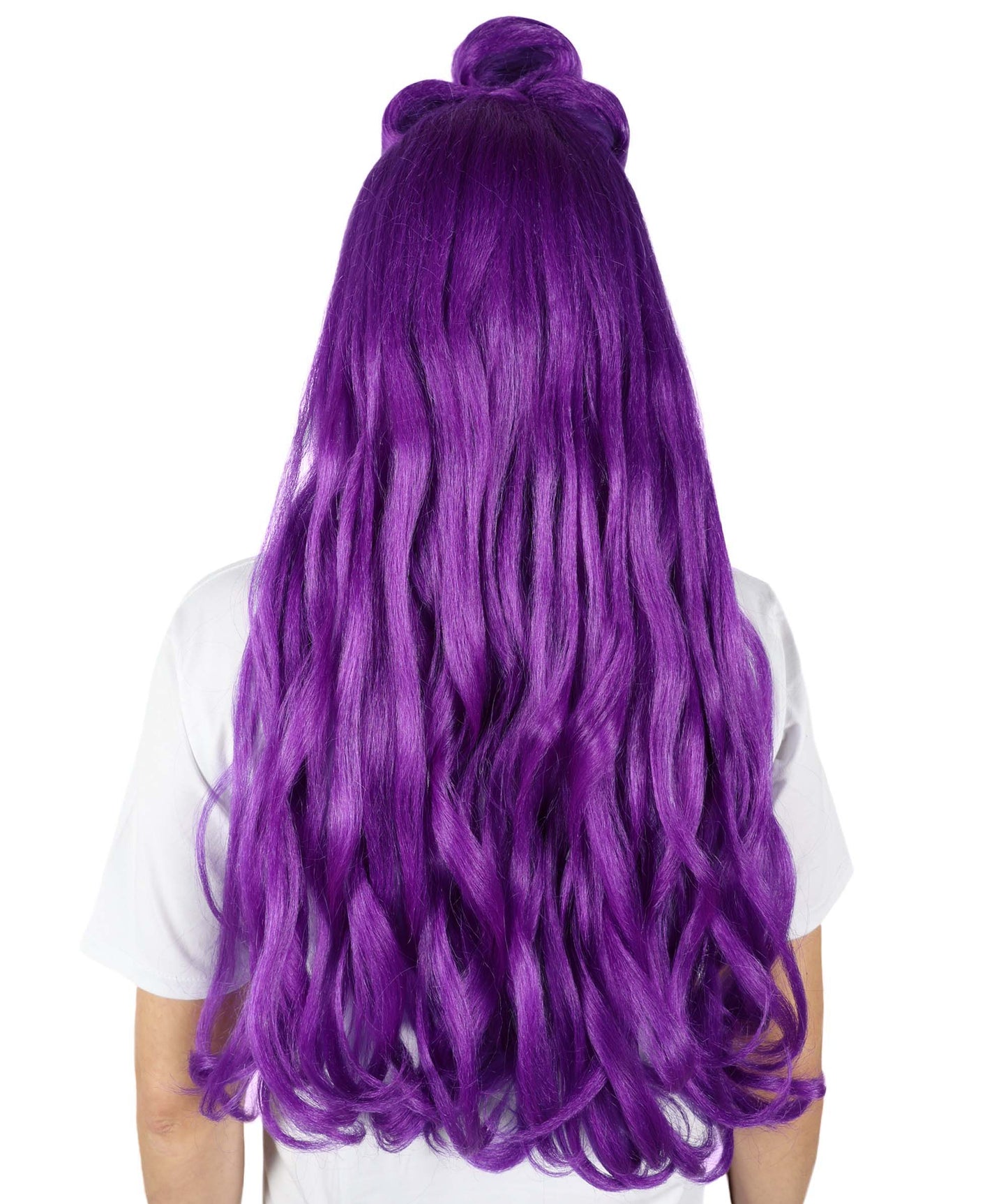 HPO Women's Long Curl Wig with Ring , Multiple Color Options , Flame-retardant Synthetic Fiber